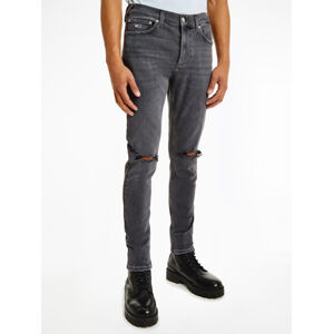 Tommy Jeans pánské šedé džíny SCANTON - 36/34 (1BZ)